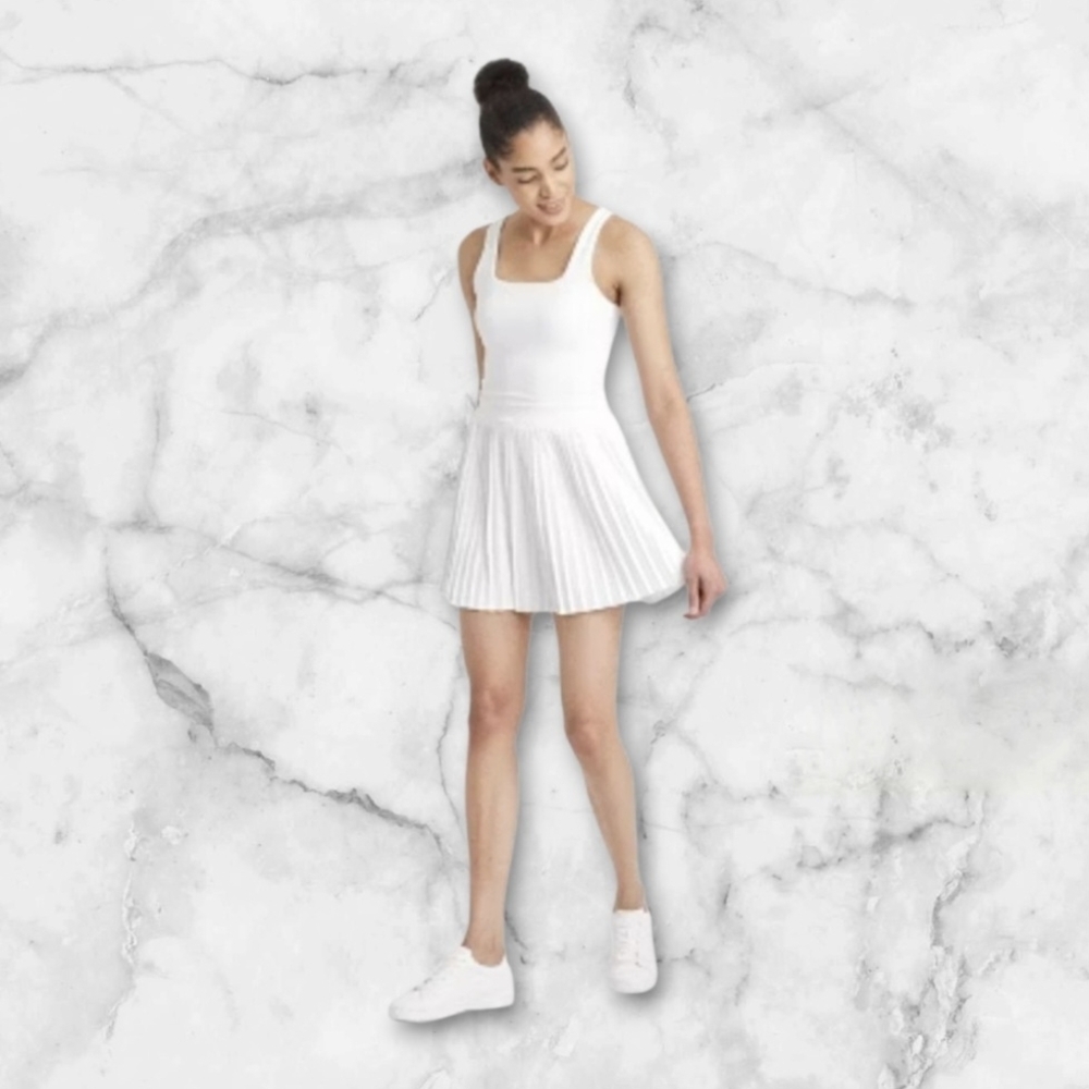 All in Motion White Activewear W Built In Bra And Skorts One Piece Skirt